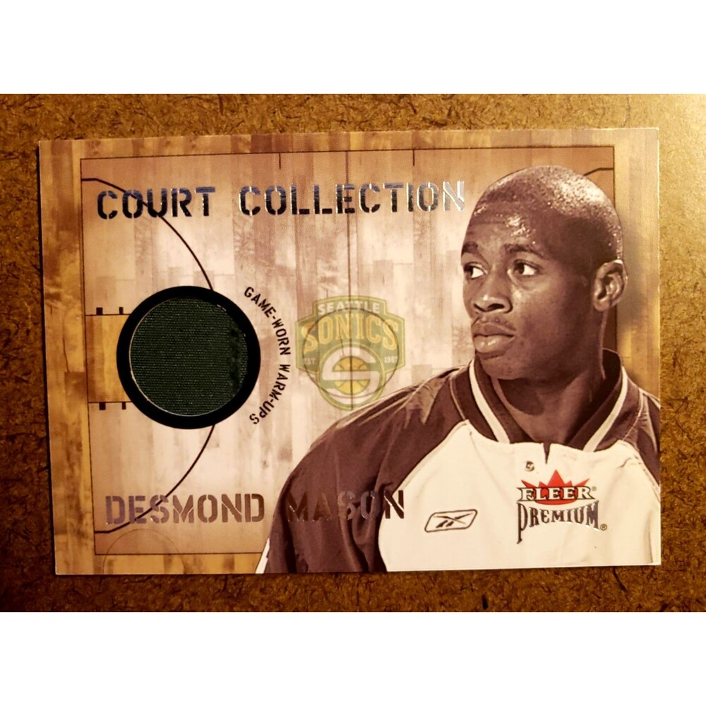 2002-2003 Fleer Premium DESMOND MASON Court Collection  Authentic Warm-Ups Relic